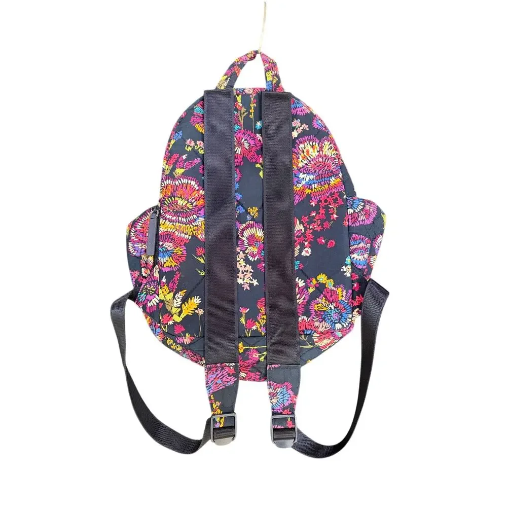 Vera Bradley Small Backpack Midnight Wildflowers Print Like New